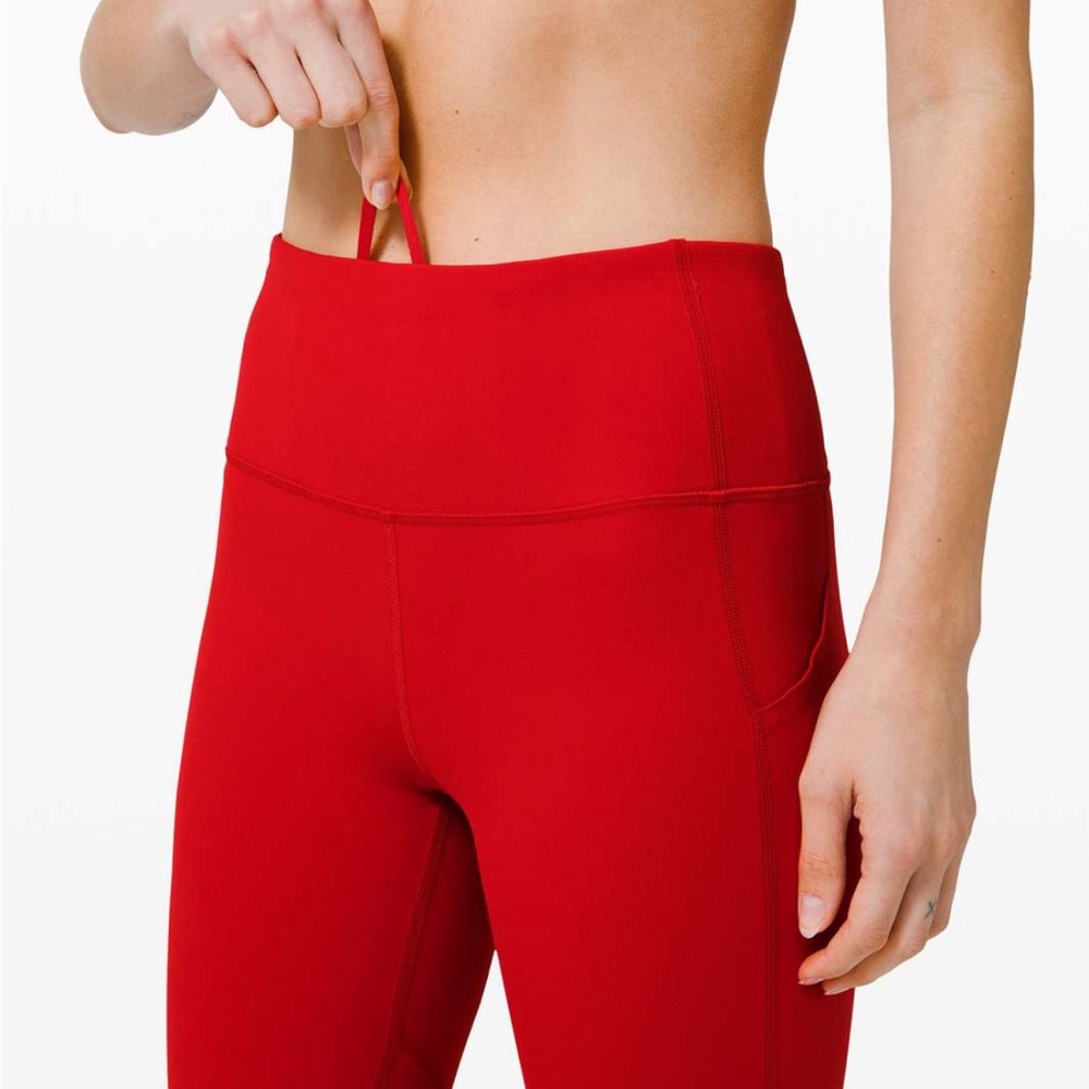 NWT lululemon pace rival crop size 2 - red.